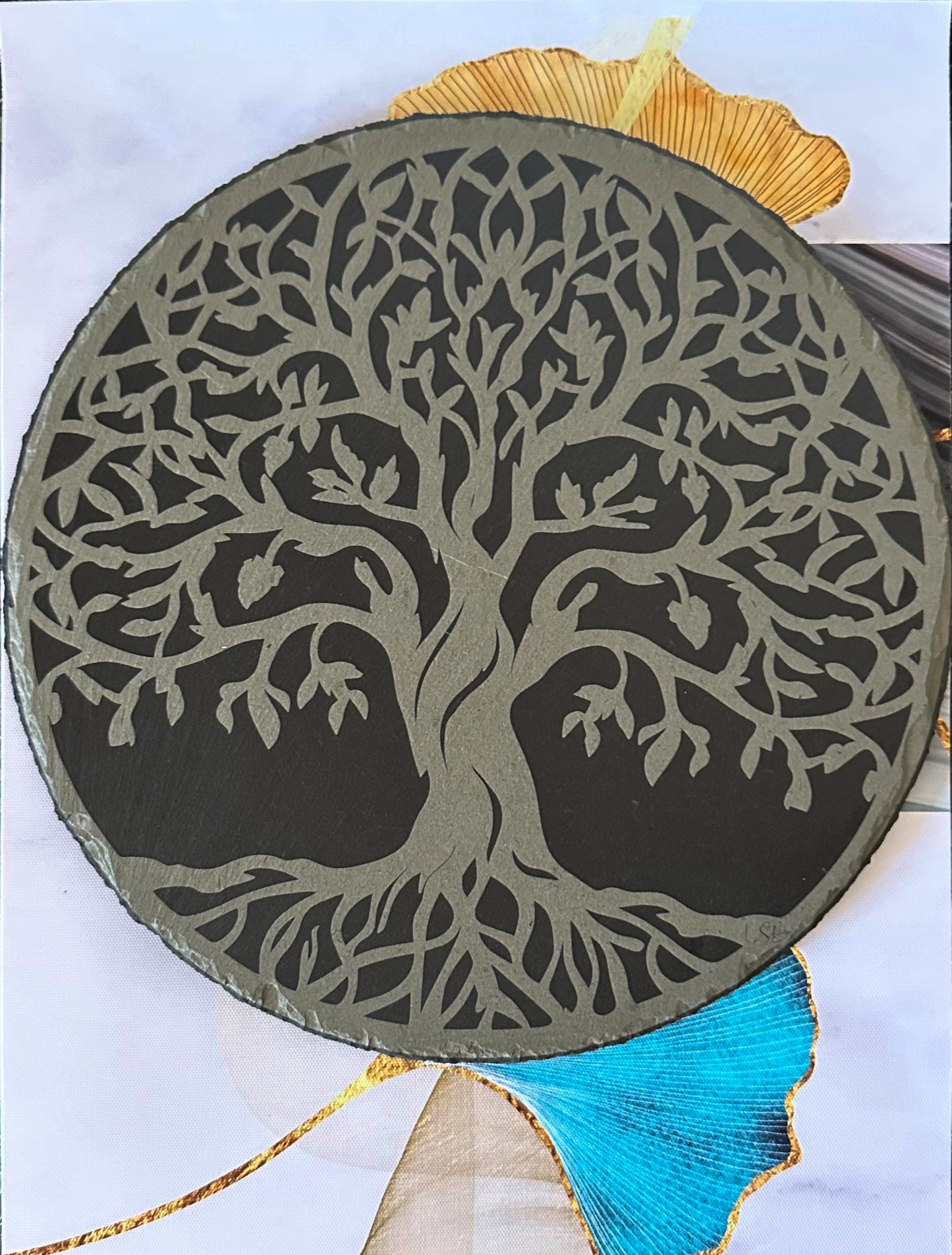 ✨🌳 L’Arbre de Vie gravé dans l’ardoise 🌳✨