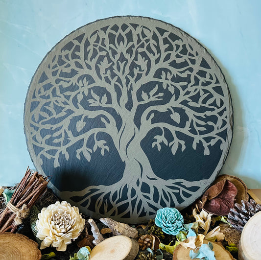 ✨🌳 L’Arbre de Vie gravé dans l’ardoise 🌳✨